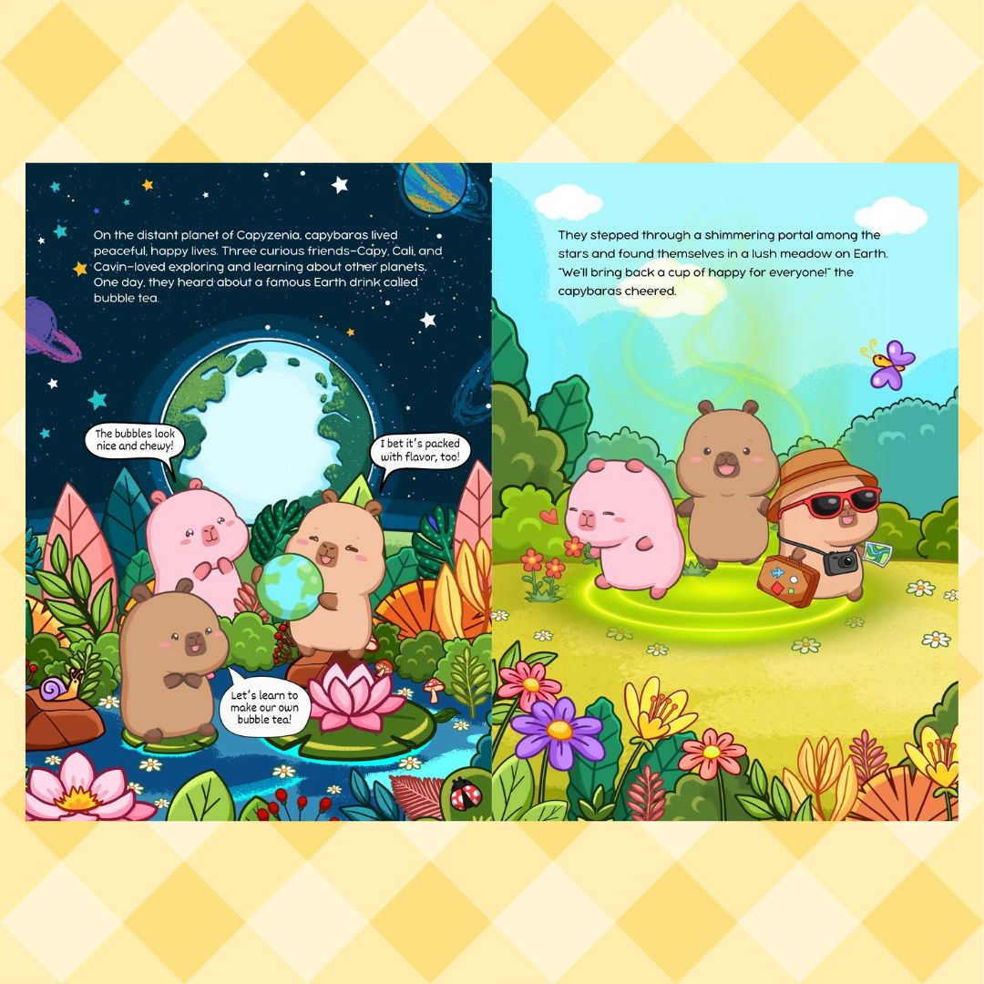 SIGNED EDITION: A Cup of Happy: Capybara Bubble Tea