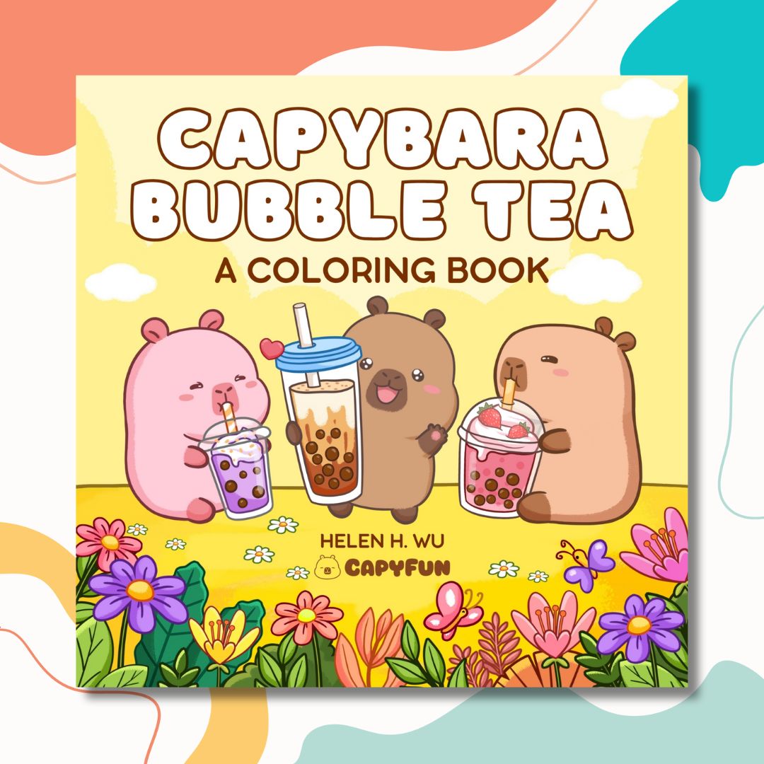 SIGNED EDITION: Capybara Bubble Tea: A Coloring Book