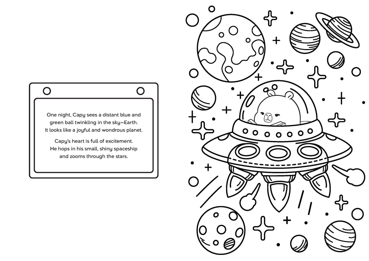 SIGNED EDITION: Capybara Zen: A Story and Coloring Book