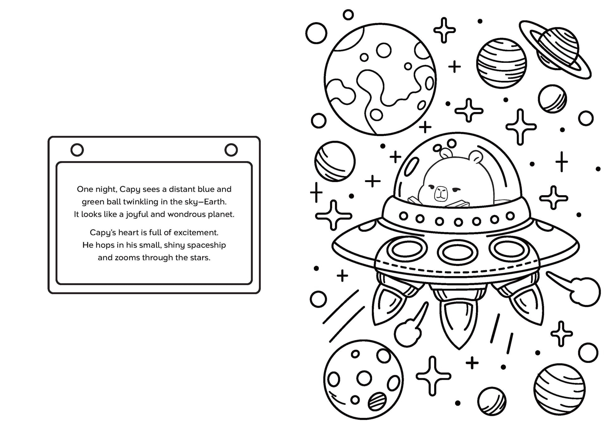 SIGNED EDITION: Capybara Zen: A Story and Coloring Book