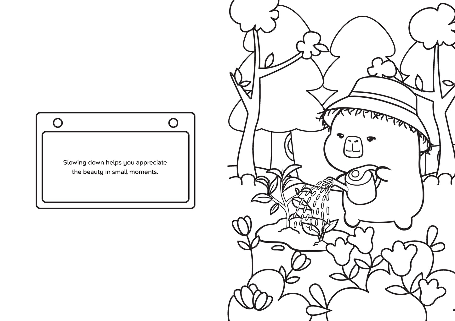SIGNED EDITION: Capybara Zen: A Story and Coloring Book