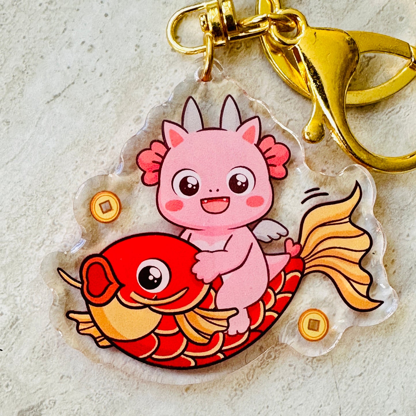Chinese New Year Cute Dragons Capybara Acrylic Keychains