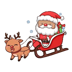 Animated capybara GIF: Capy and santa
