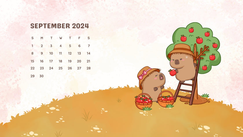 Fall into Autumn with Cute Kawaii Capybara Wallpapers: Free Downloads