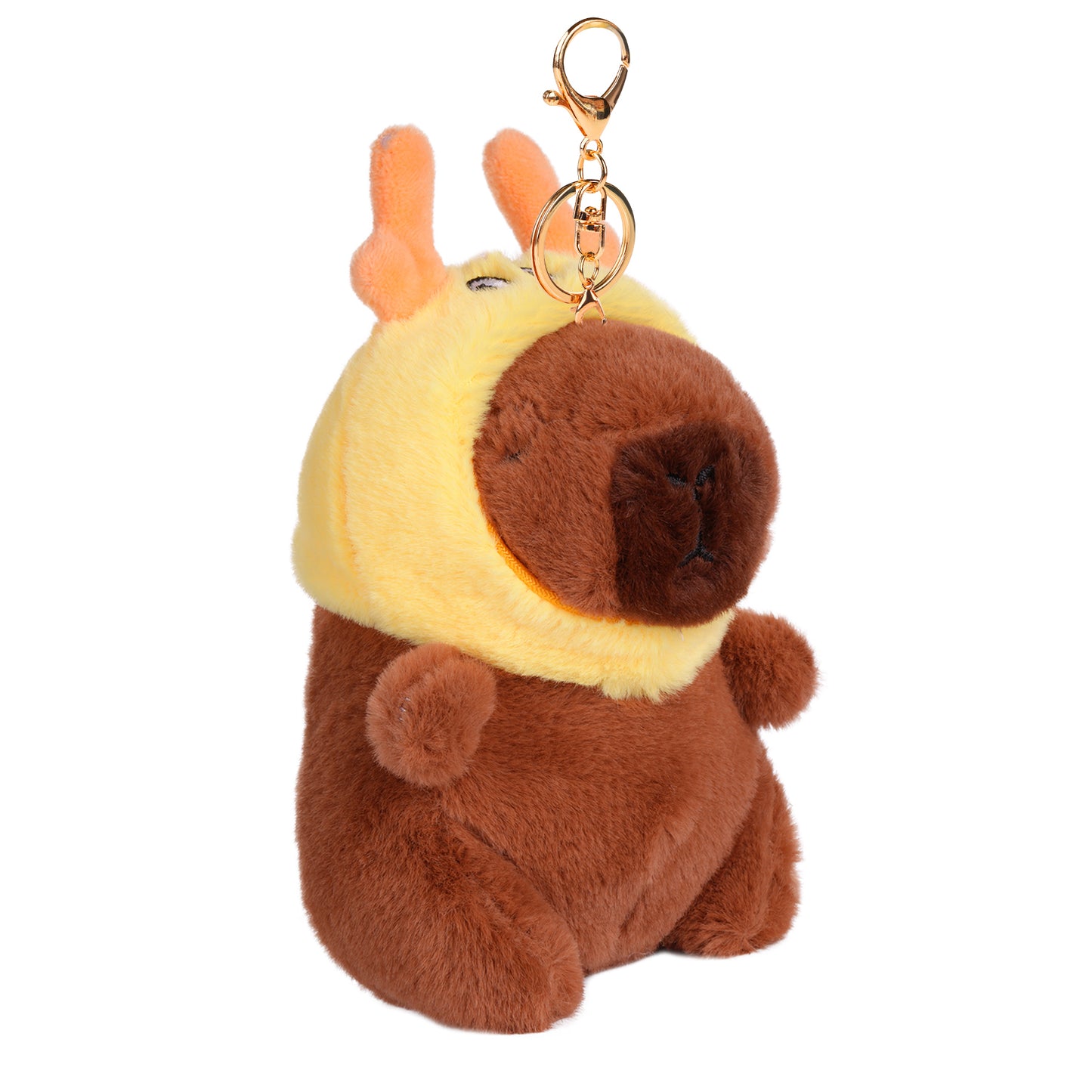 Capybara Dragon Hat Plush Keychain