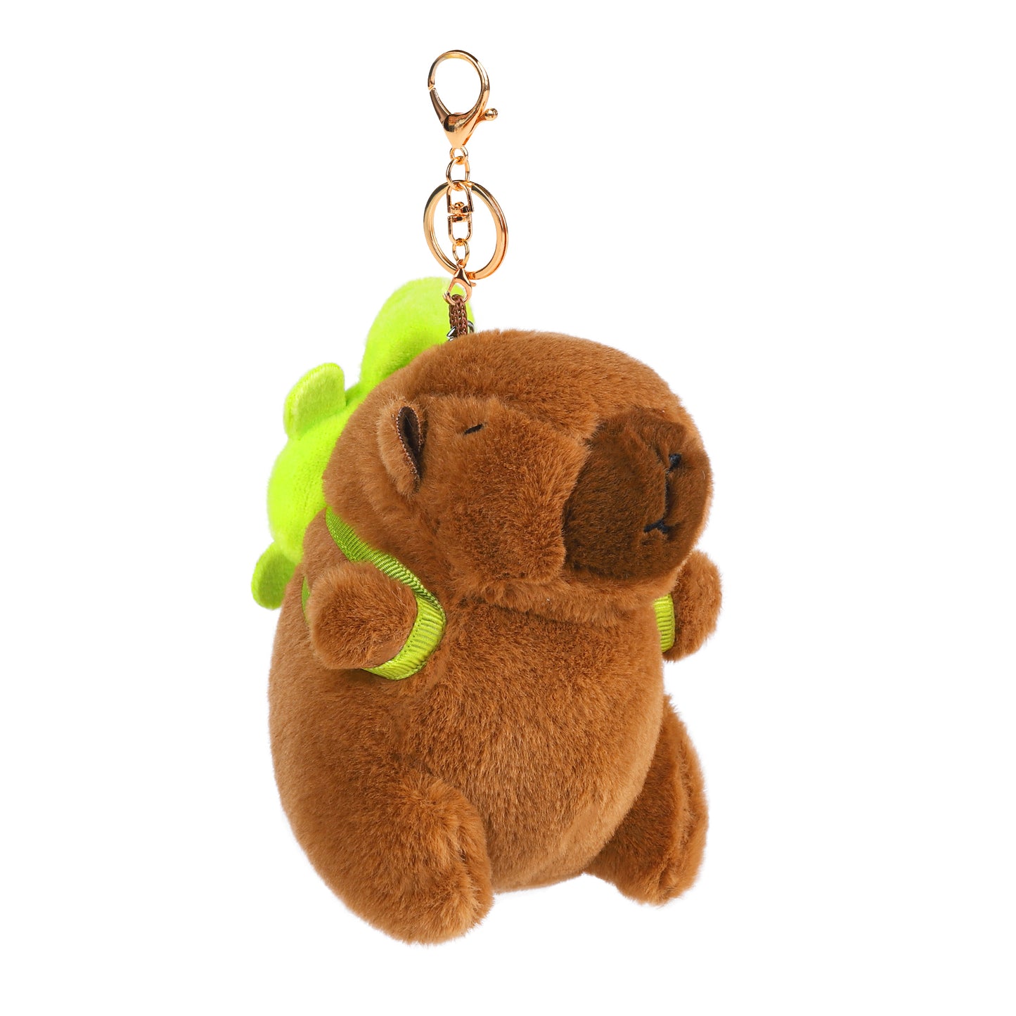 Capybara Turtle Backpack Plush Keychain