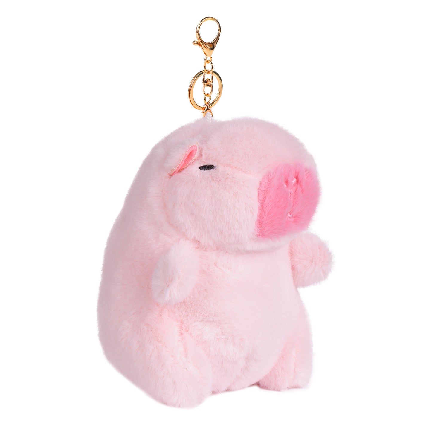 Capybara Pink Plush Keychain