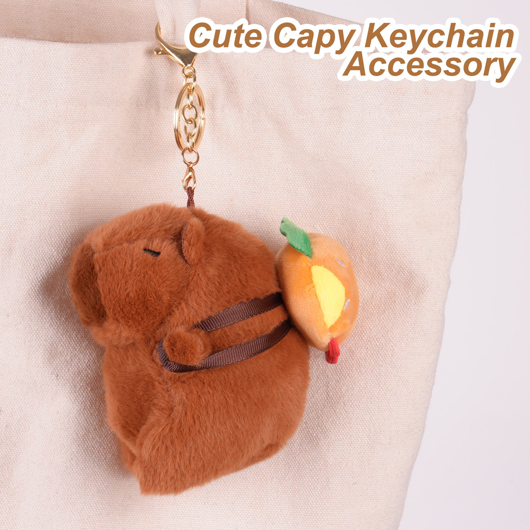 Capybara Plush Keychain Burger