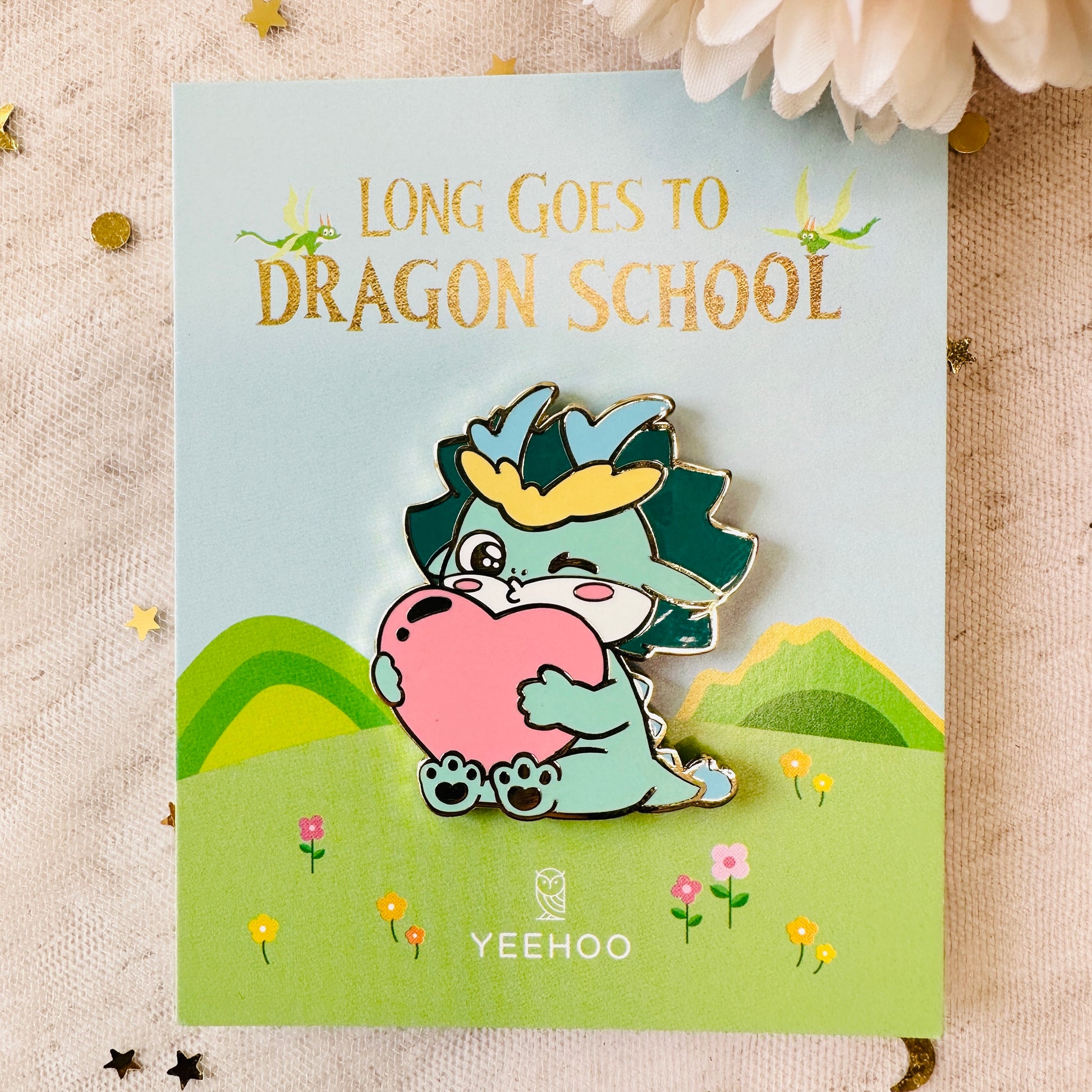 Cute Hard Enamel Dragon Axolotl Bunny Pin