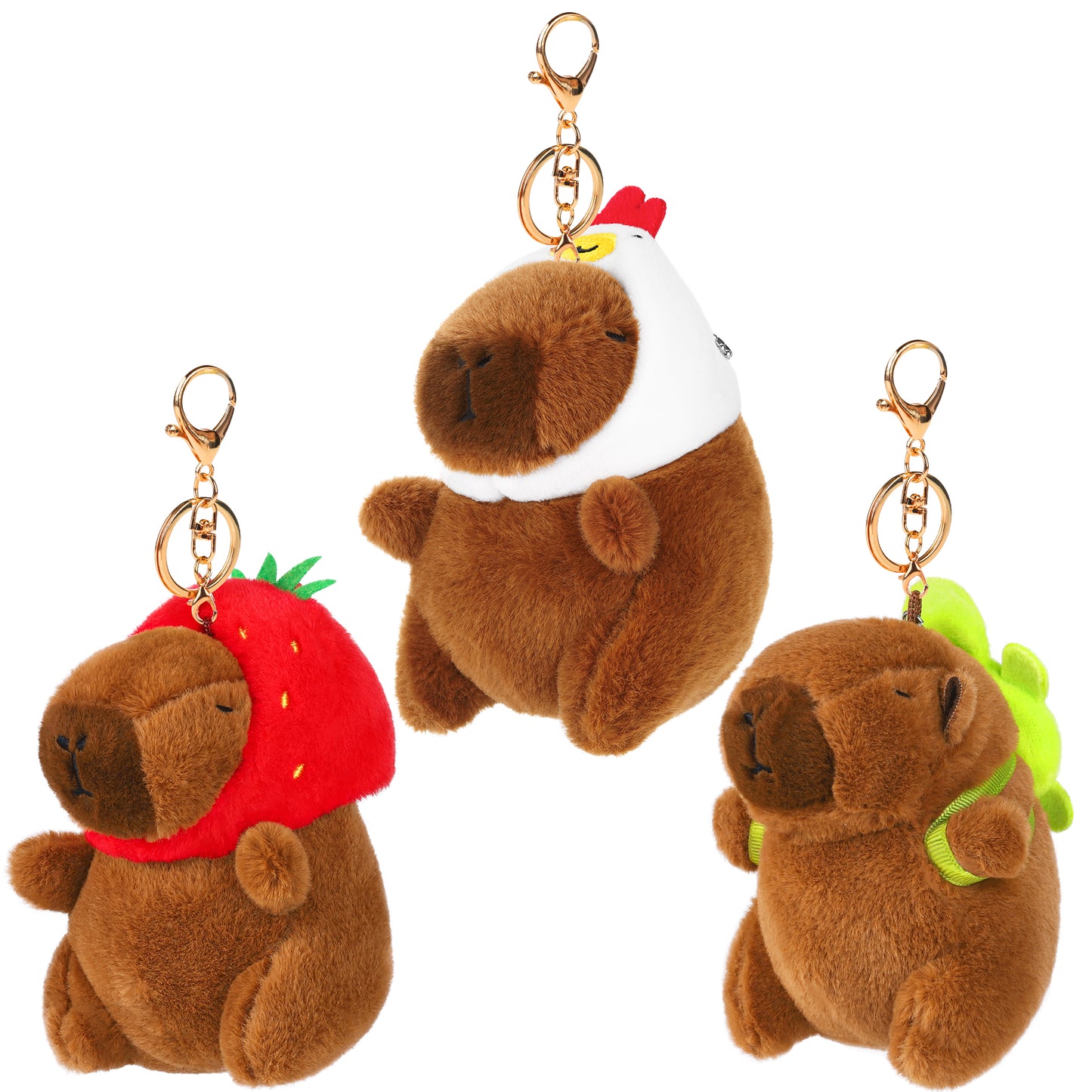 Capybara Plush Keychain