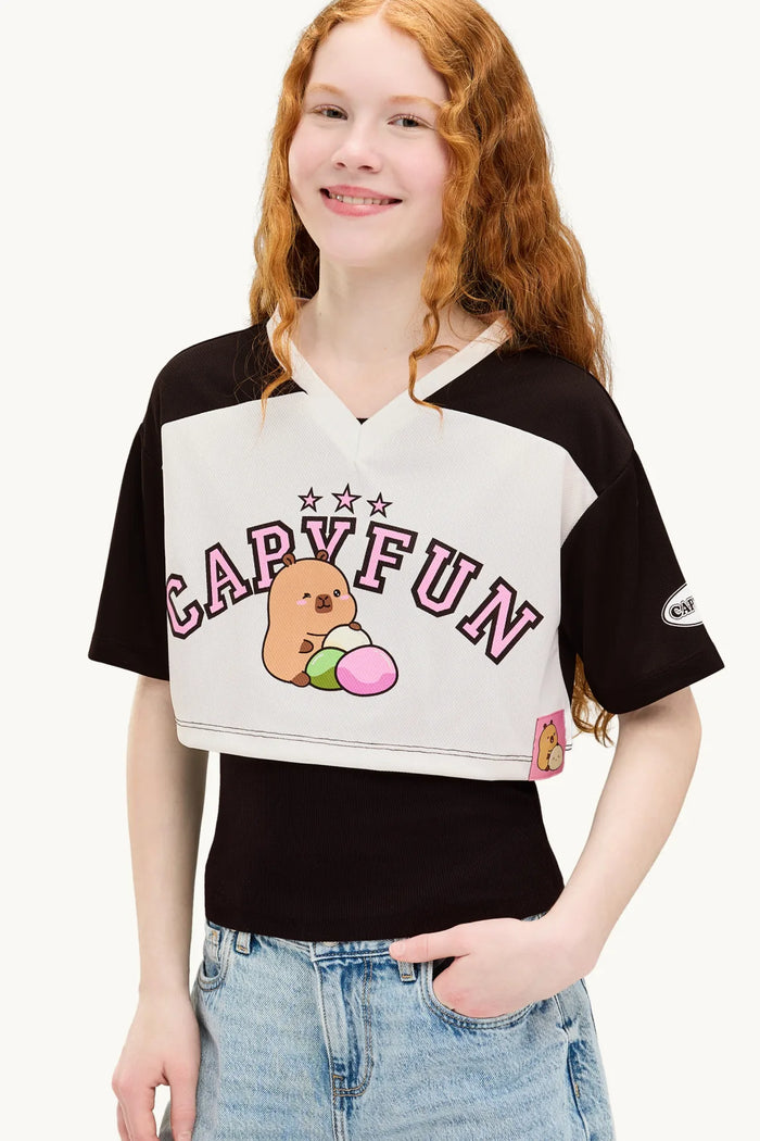 CapyFun capybara graphic tee, licensed fashion collaboration