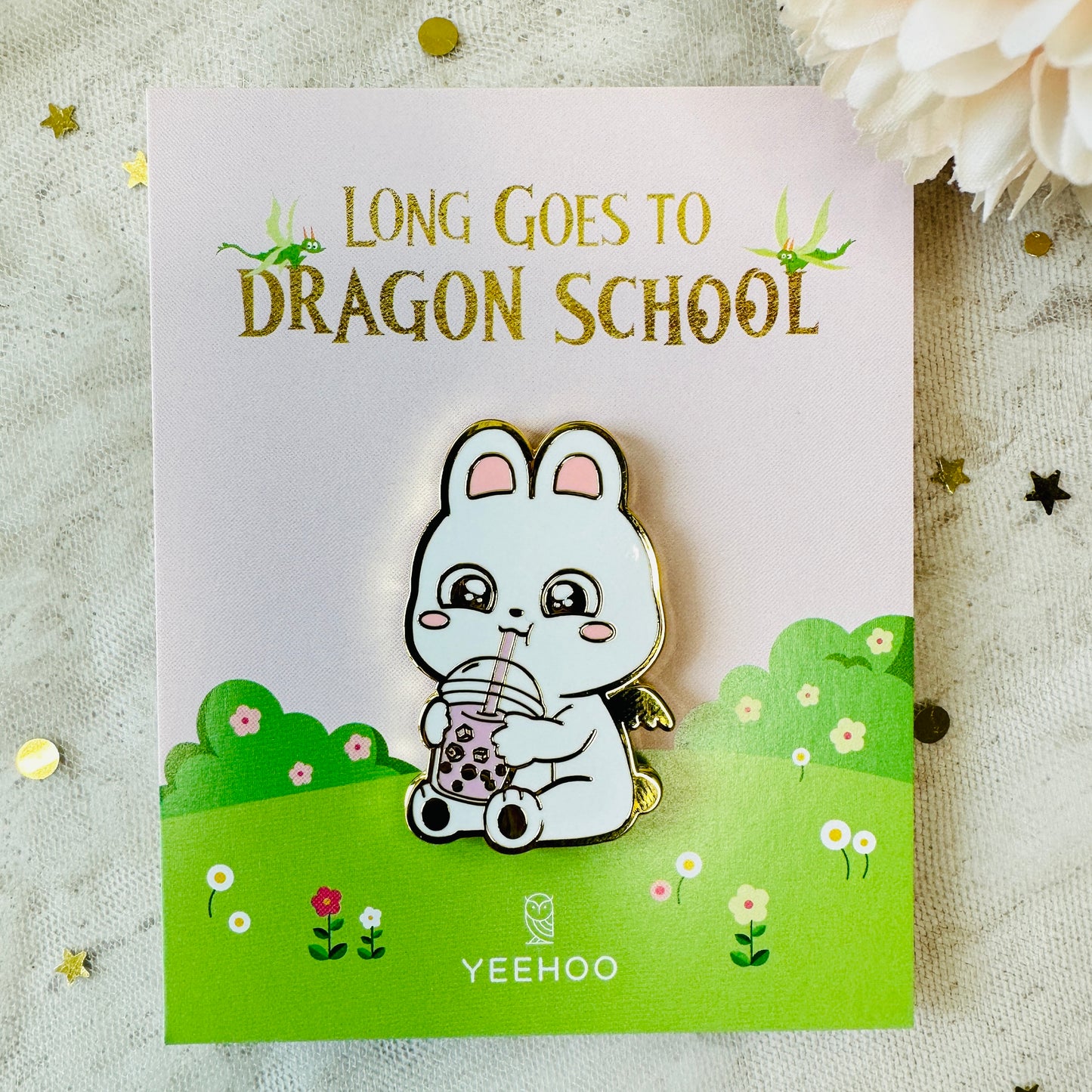 Cute Hard Enamel Dragon Axolotl Bunny Pin