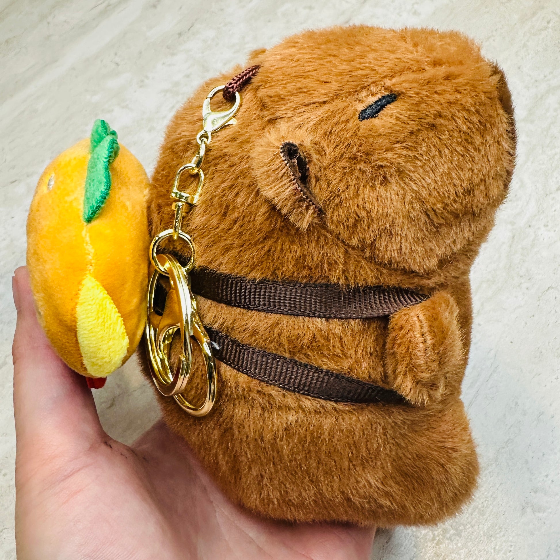 Capybara Plush Keychain