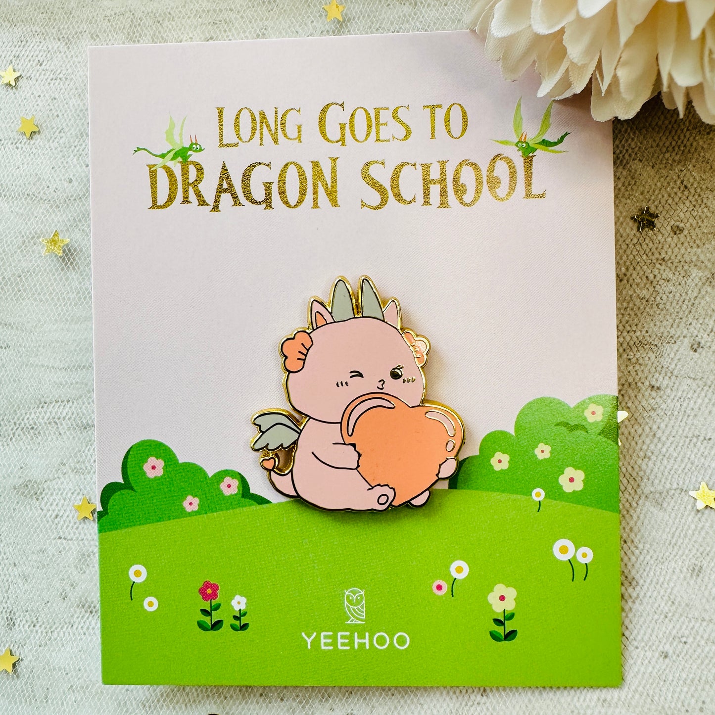 Cute Hard Enamel Dragon Axolotl Bunny Pin