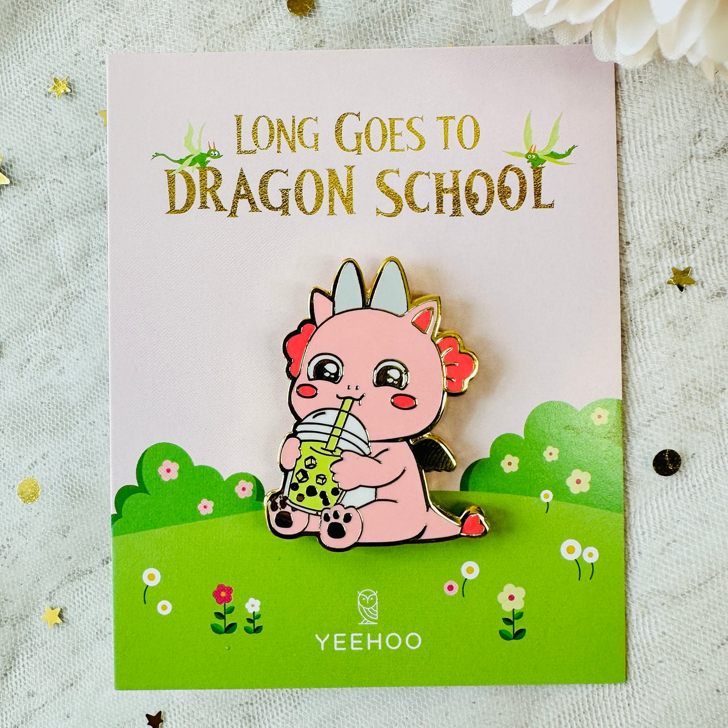 Cute Hard Enamel Dragon Axolotl Bunny Pin