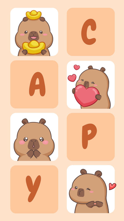 Capybara collage phone wallpaper