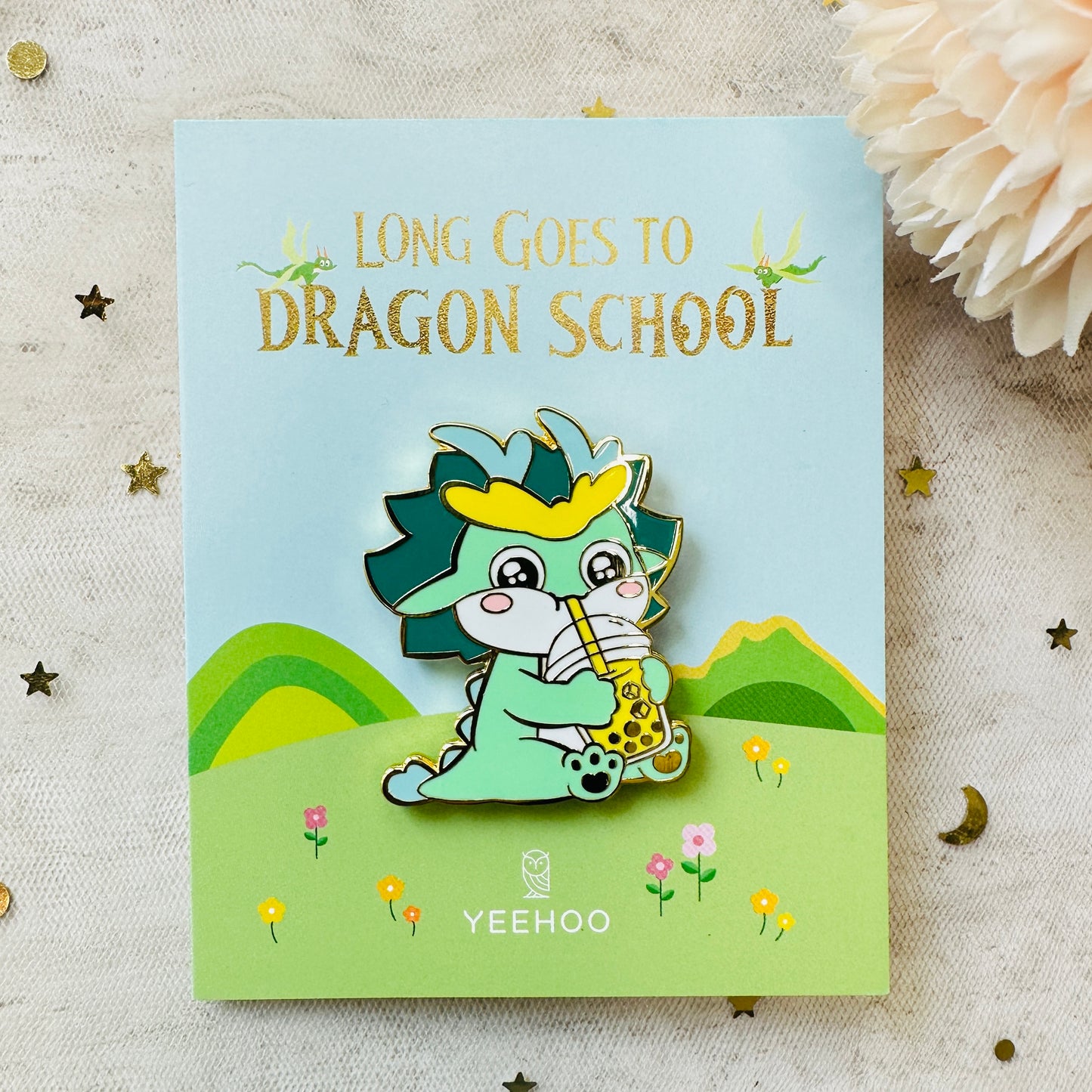 Cute Hard Enamel Dragon Axolotl Bunny Pin