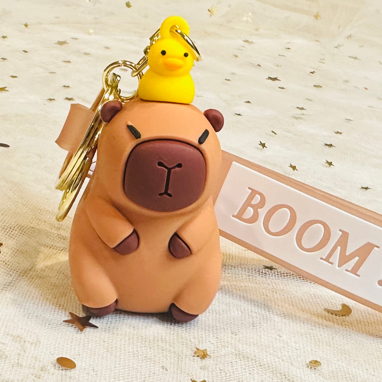 Capybara Figurine Keychain