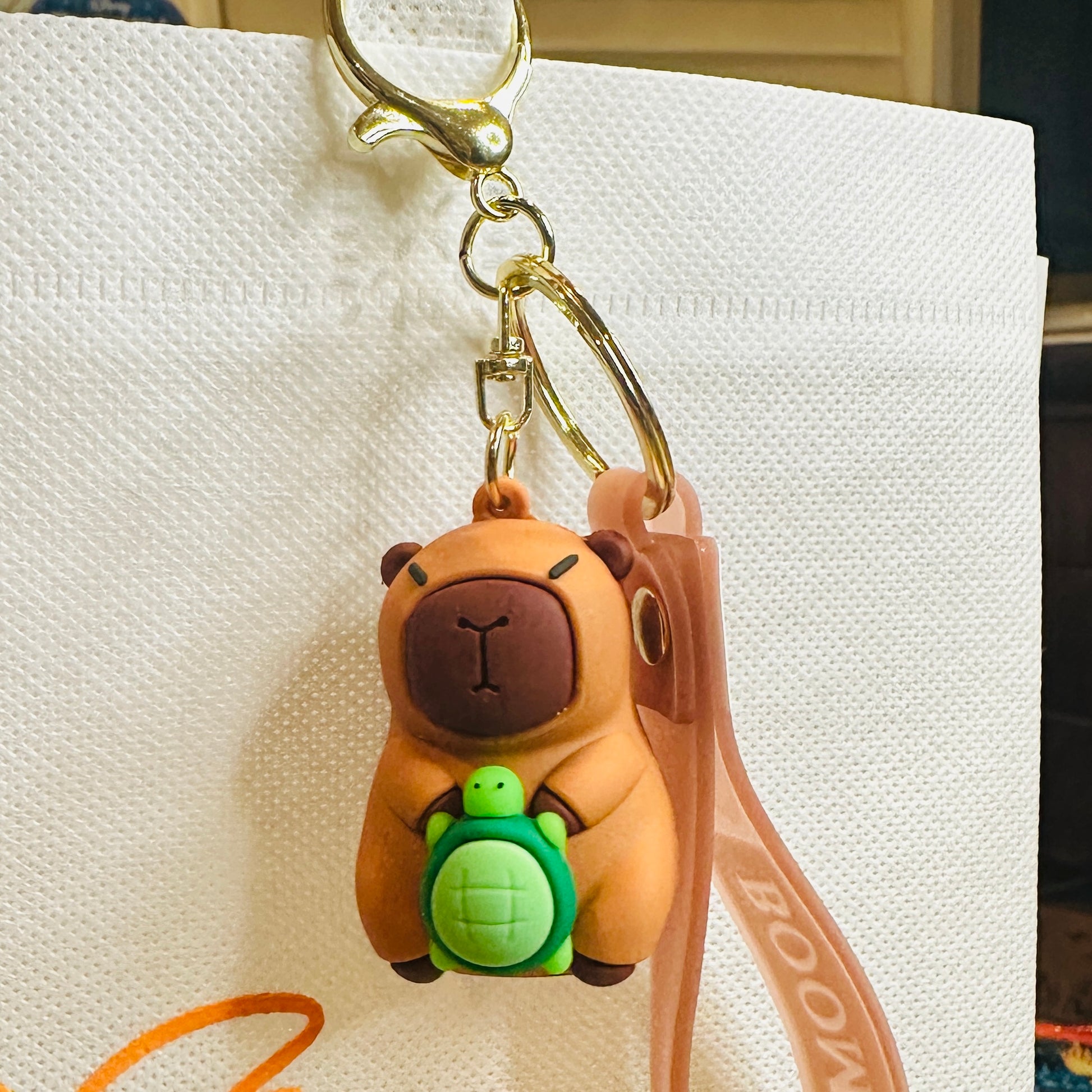 Capybara Figurine Keychain