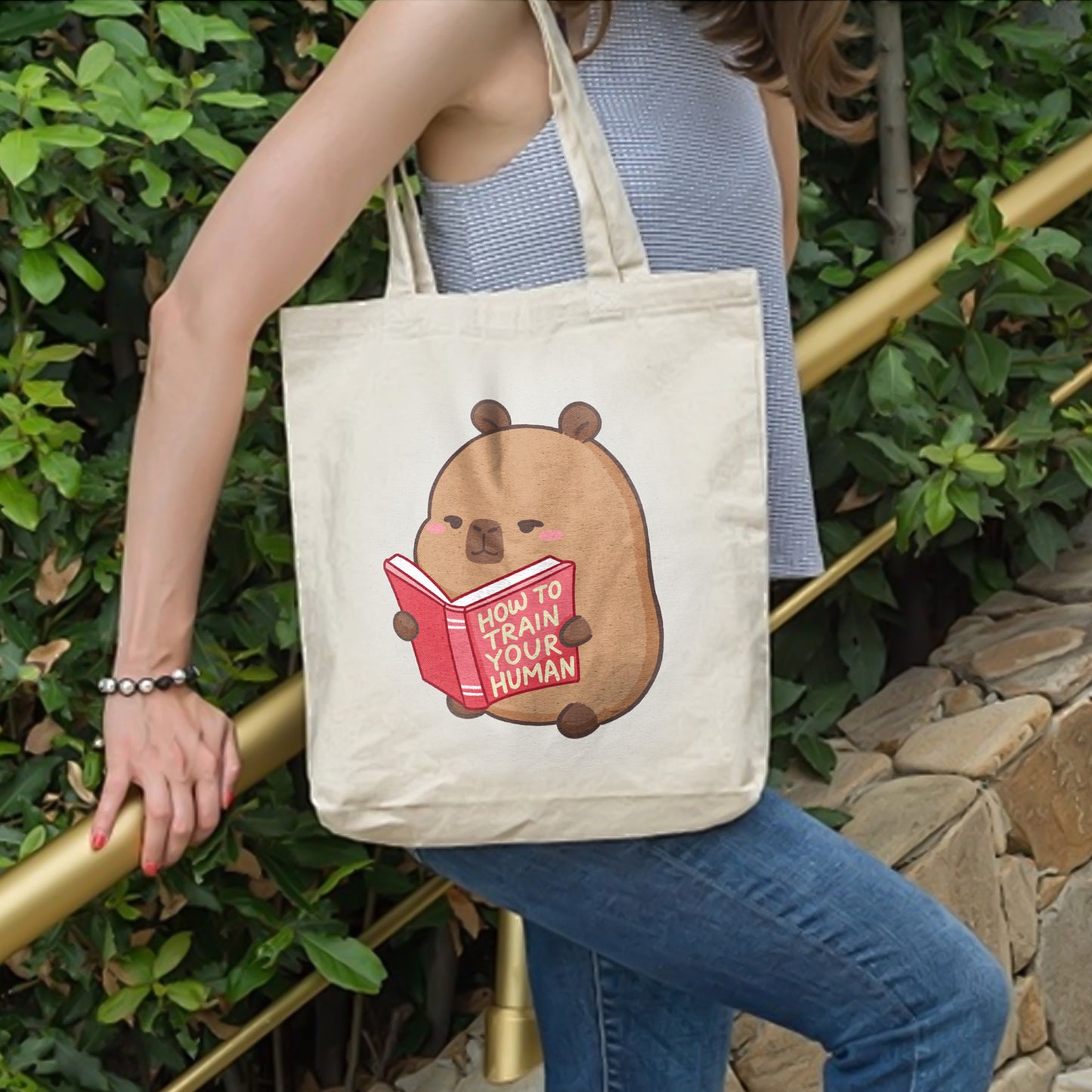 Capybara Canvas Tote Bag