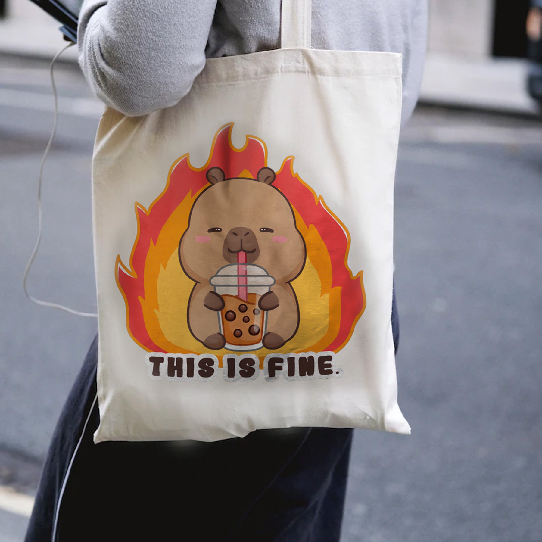 Capybara Canvas Tote Bag