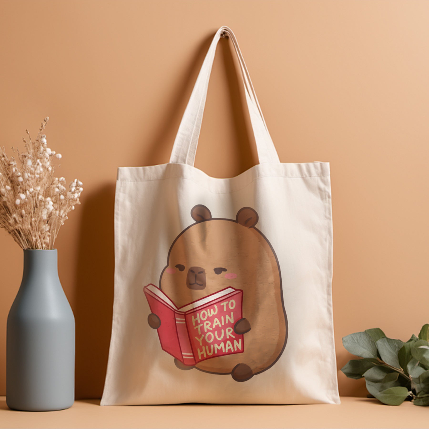 Capybara Canvas Tote Bag