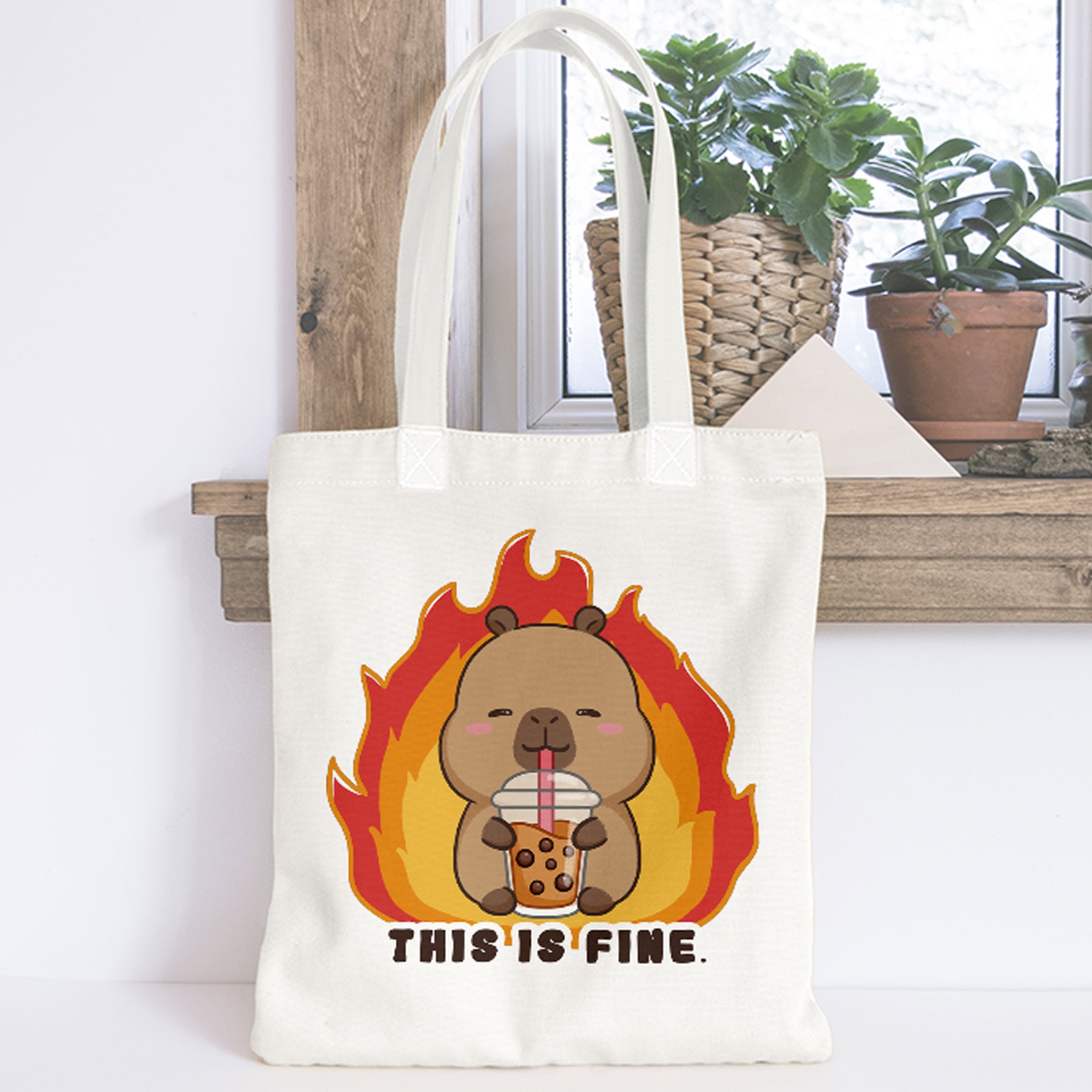 Capybara Canvas Tote Bag