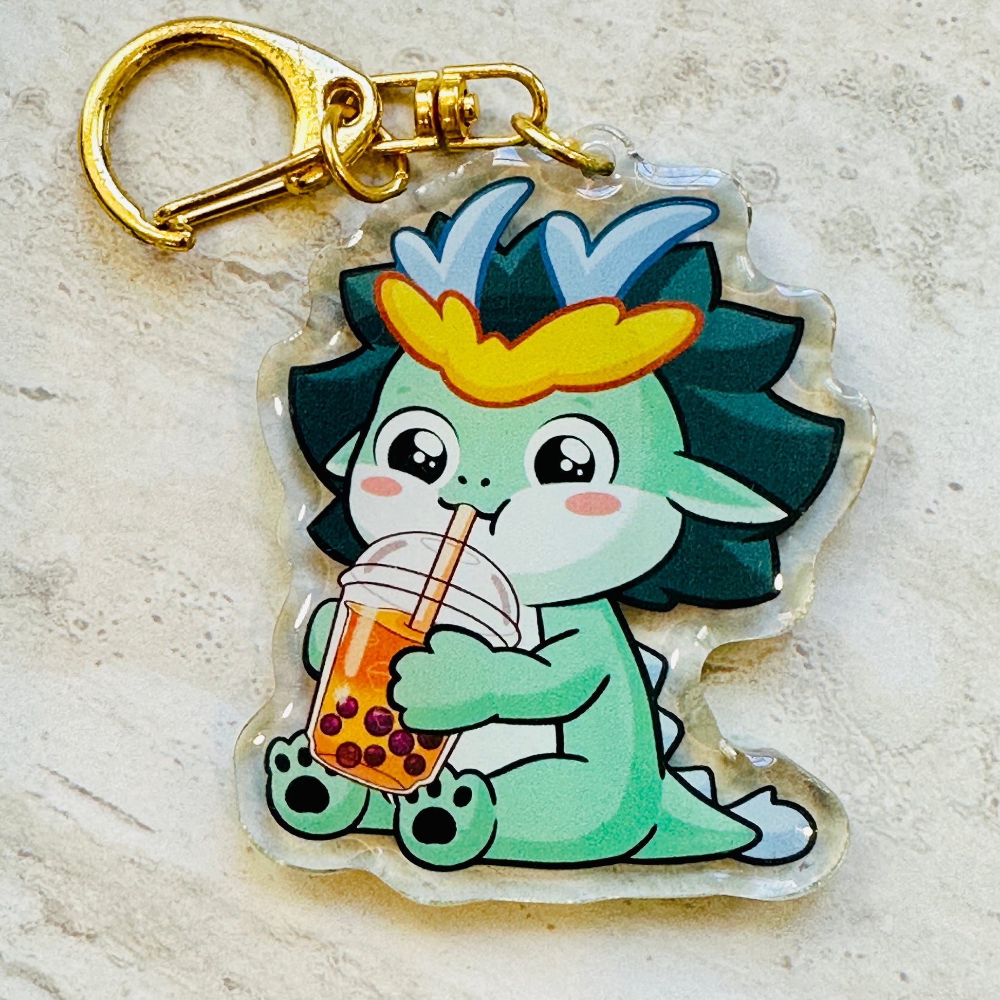 Cute Dragon Keychains Acrylic Keychain Charm Gift Year of the Dragon