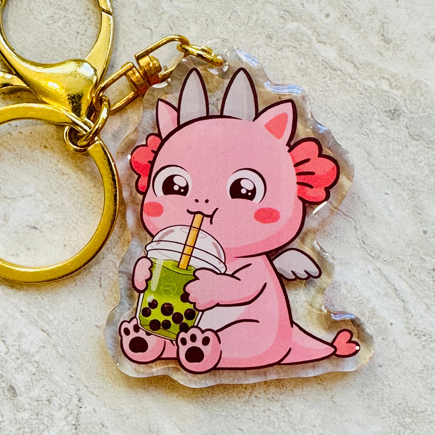 Cute Axolotl Keychains Acrylic Keychain Charm Gift