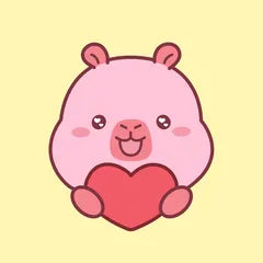 Cali capybara avatar, heart