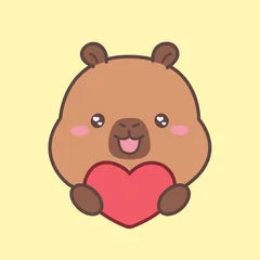 Capy capybara avatar, heart
