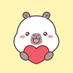 Coco capybara avatar, heart