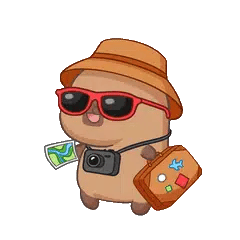 Animated capybara GIF: Capy travel