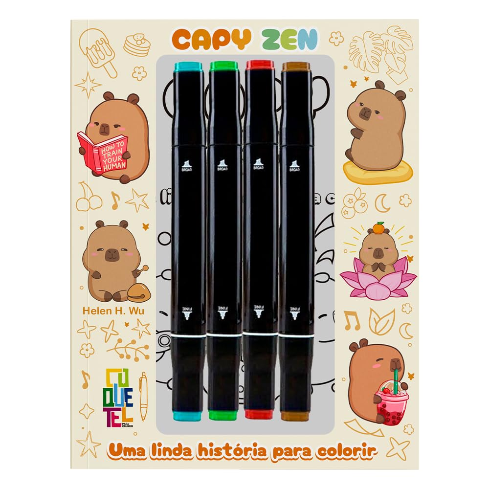 Capy Zen: Uma linda história para colorir (Portuguese edition) by Helen H. Wu