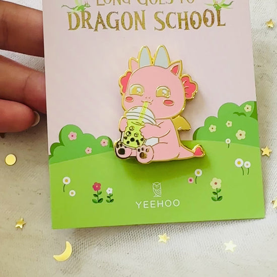 Cute Hard Enamel Dragon Axolotl Bunny Pin