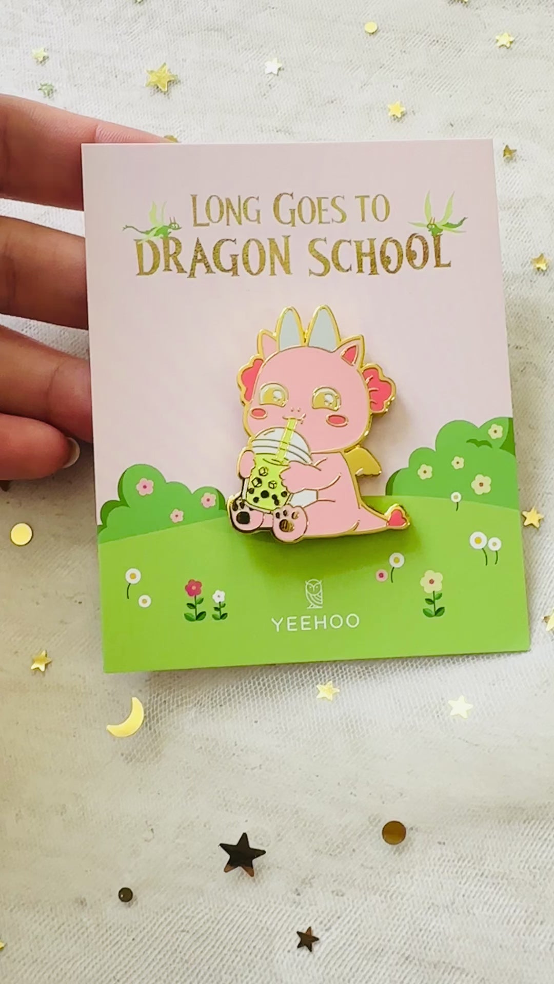 Cute Hard Enamel Dragon Axolotl Bunny Pin